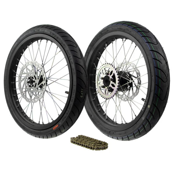 17" Supermoto Wheelset 70/90 Front 80/90 Rear