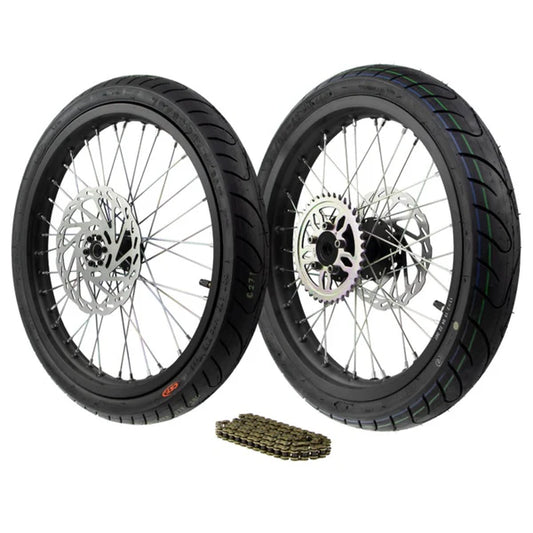 17" Supermoto Wheelset 70/90 Front 80/90 Rear